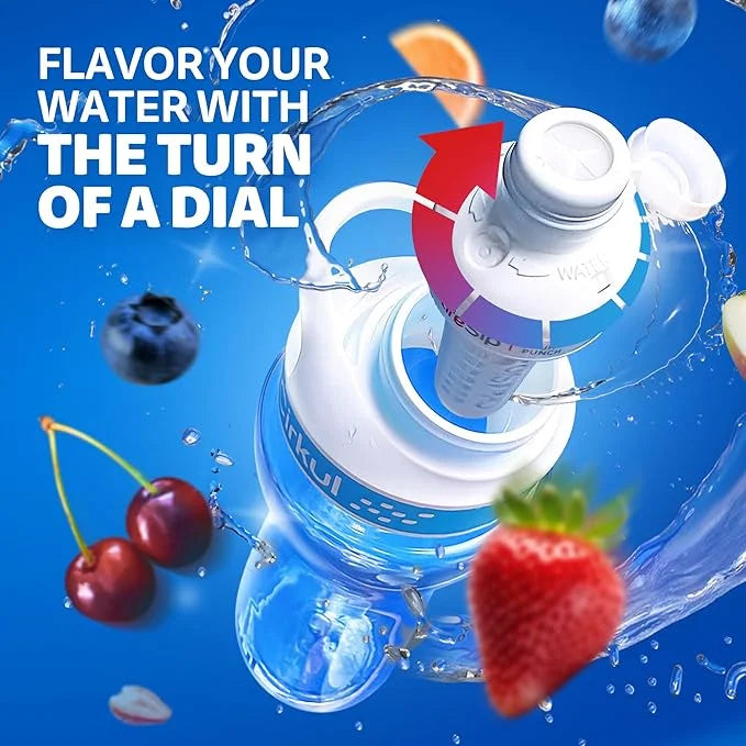 22oz. Plastic Bottle & Blue Comfort Grip Lid